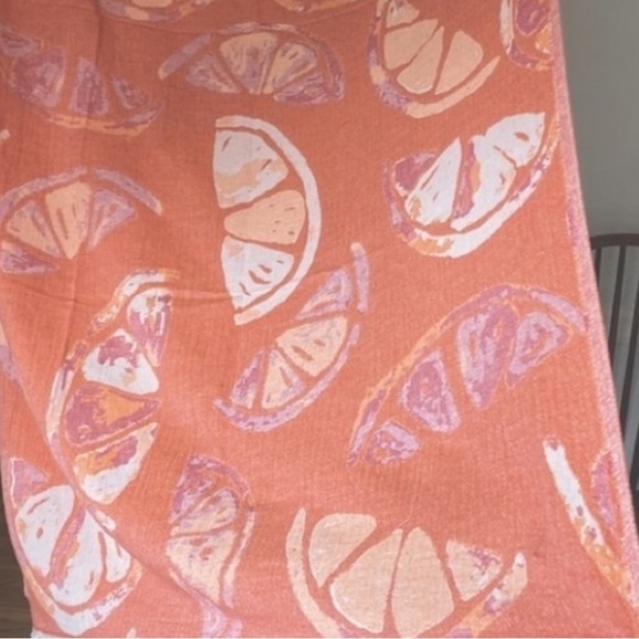Orange - Grapefruit Blanket Wrap Towel Sarong Loom Weave 2 Sides Handcrafted NEW - Picture 5 of 7